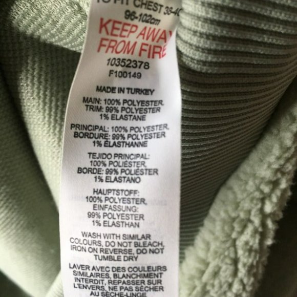 asos Womens Fleece Hoodie Green M NWT - Picture 8 of 9